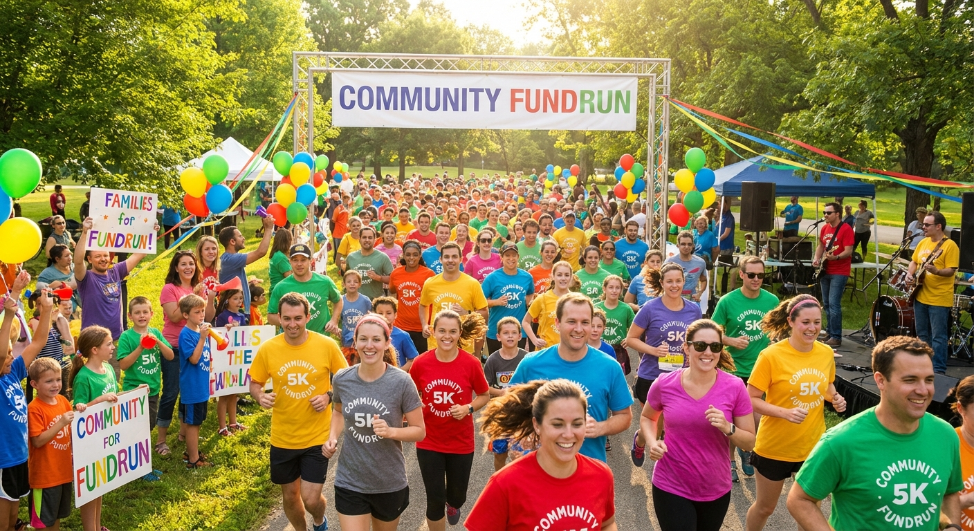 Runners at the annual Roots of Giving 5K fundraiser